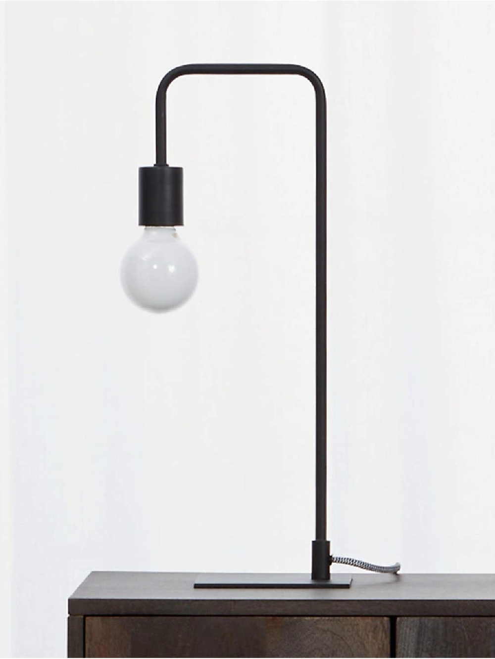 CB2 Modern Minimal Black Metal Table Lamp